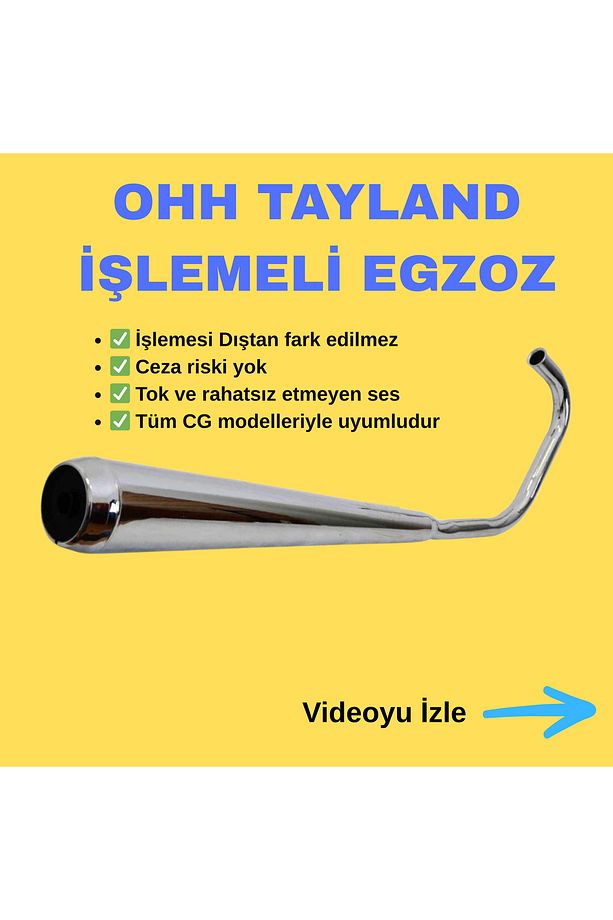 OHH Tayland İşlemeli Egzoz – işleme Dıştan Fark Edilmez, OHH EGZOZ - CEZA RİSKİ YOK - 1