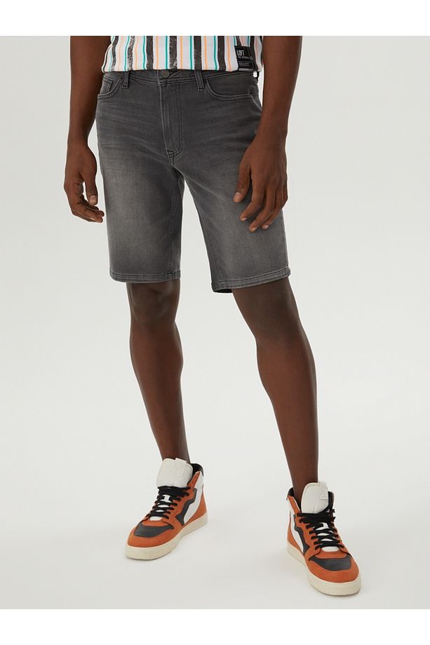 Slim Fit Erkek Şort - 1