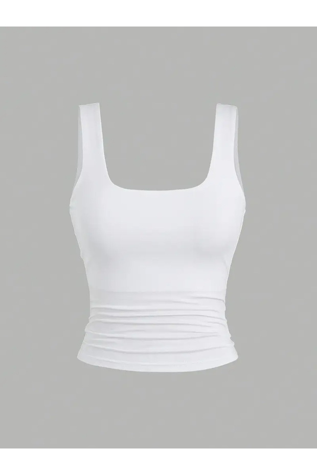 بلوزة نسائية أساسية من الليكرا مكونة من 3 قطع - 3