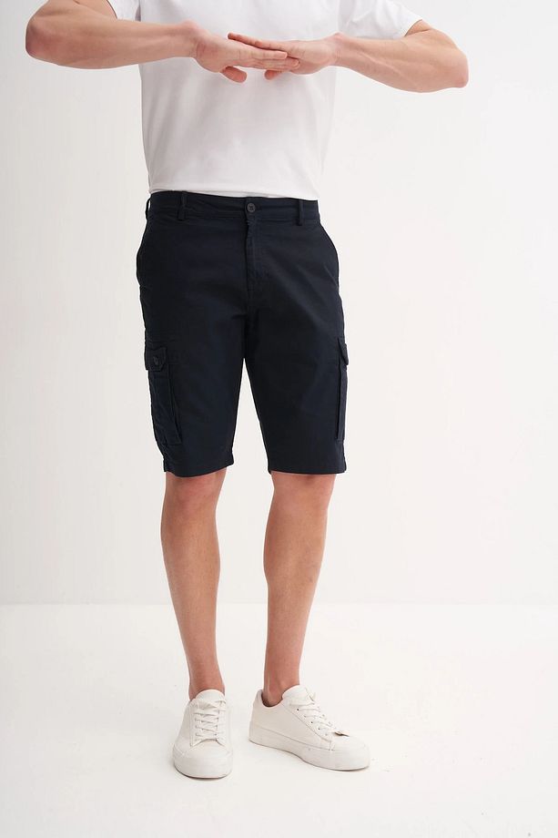 Regular Fit Kargo Bermuda Şort 6143 - 1