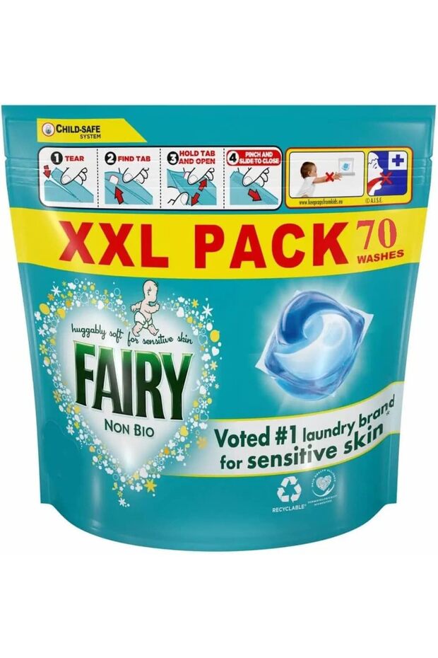 Non Bio Pods Clothes Detergent Cleaning Power - 70 Wash