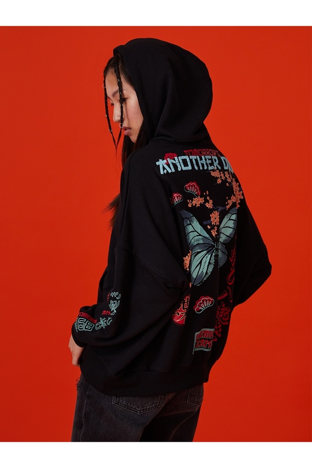 Oversize Kadın Sweatshirt - 1