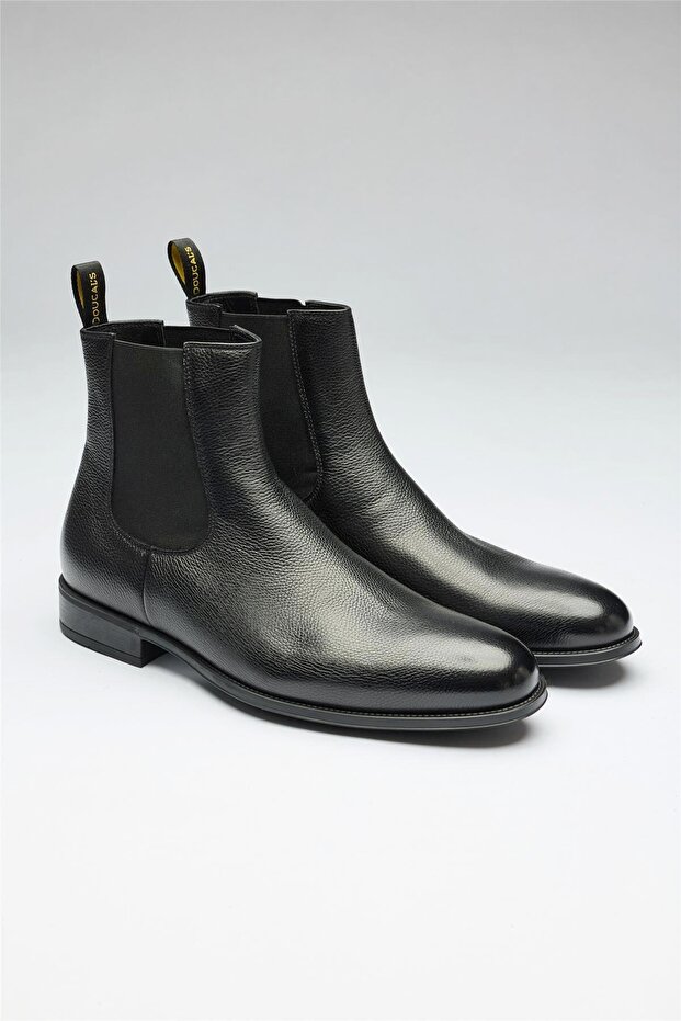 Siyah Bantlı Deri Bot - 4