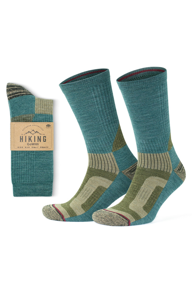 Merino Wool Sole Bottom Towel-Lined Seamless Hiking Walking Activity Women's Men's Thermal Socks 3592