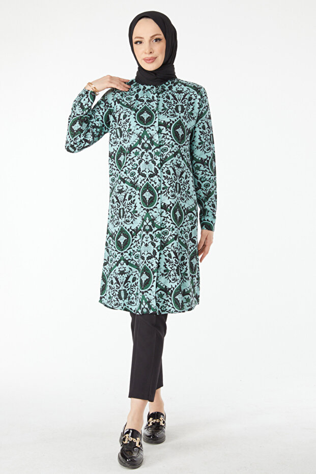 Patterned Tunic Mint - 24502 - 2