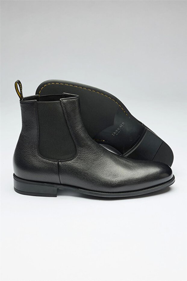 Siyah Bantlı Deri Bot - 2