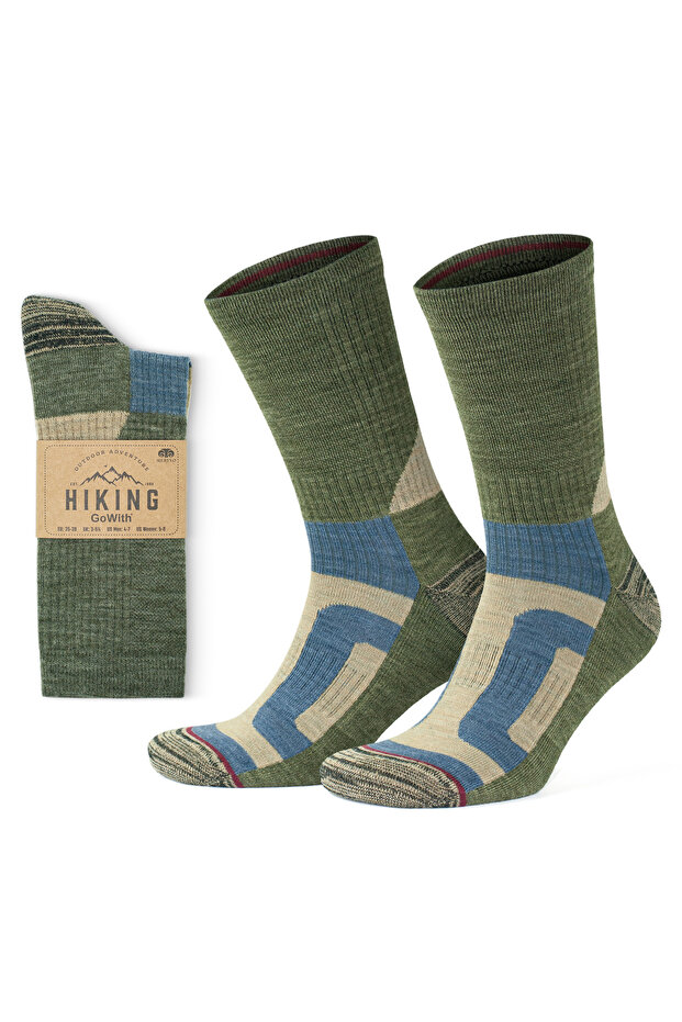 Merino Wool Sole Bottom Towel-Lined Seamless Hiking Walking Activity Women's Men's Thermal Socks 3592