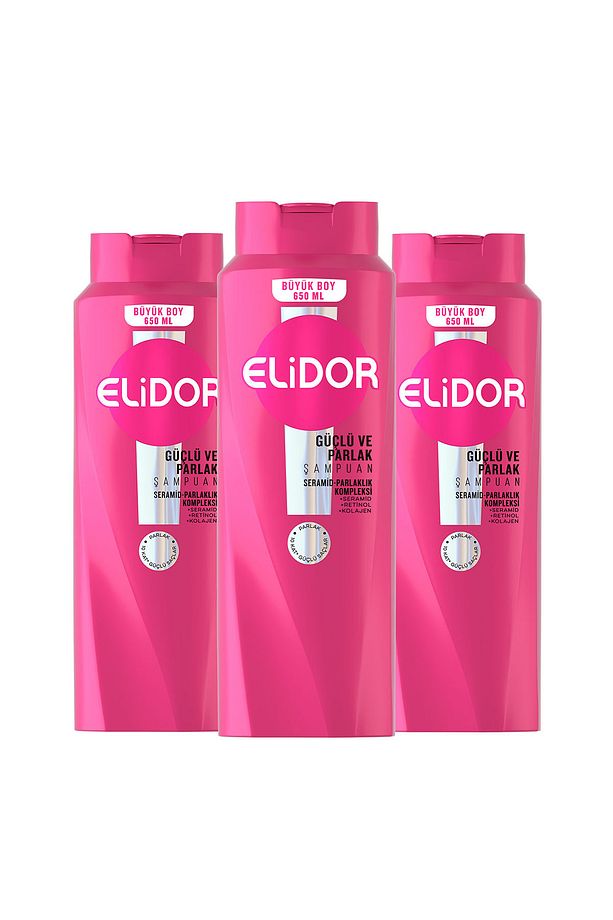 Saç Bakım Şampuanı Güçlü Ve Parlak 650 ml X3 - 3