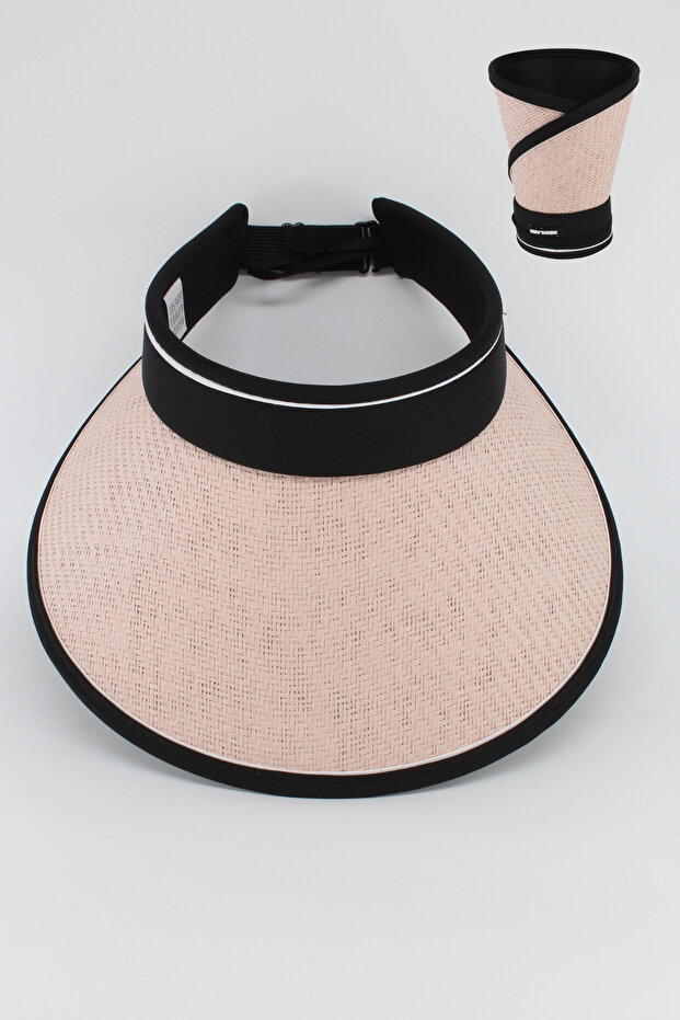 Straw Visor Hat - Foldable Tennis Cap - 4