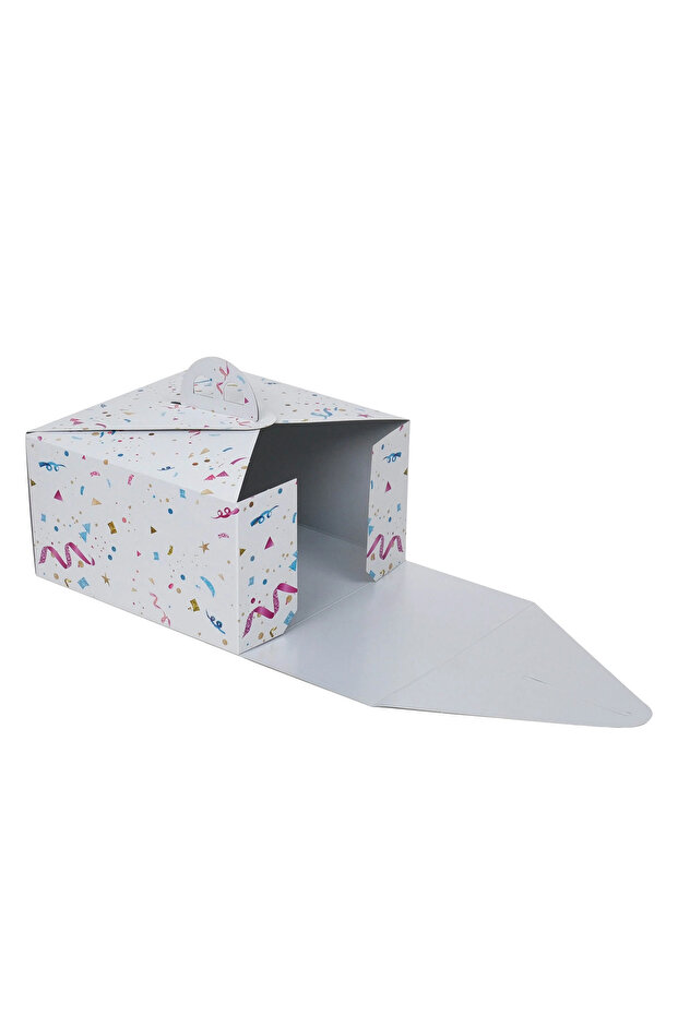 4 No Sedefli Yüksek Turta Kutusu 28x28x13 cm 100 Adet - 3