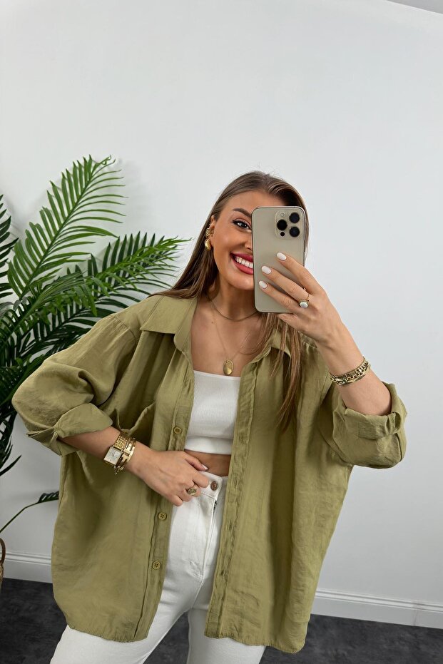 BASİC SALAŞ MODAL KUMAŞ GÖMLEK - 1