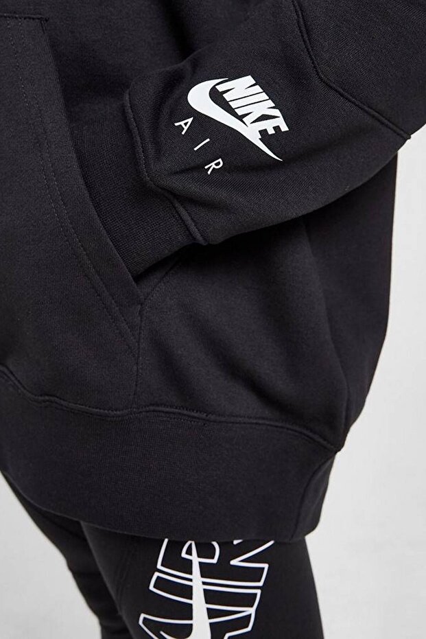 Air Oversize kapucnis női oversize laza szabású pulóver fekete - 6