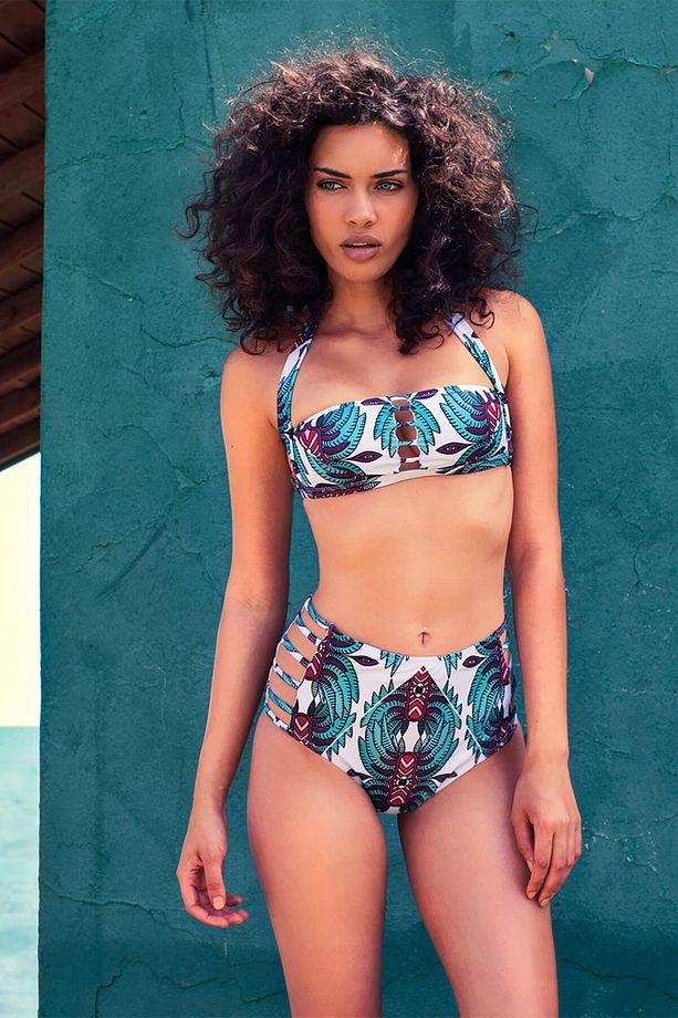 Ivy Whıte Yüksek Belli Bağcıklı Bikini - 5