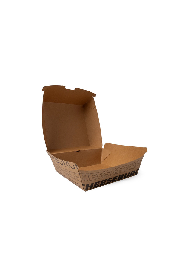 Baskılı Hamburger Kutusu 12x12x8 cm 100 Adet - 4