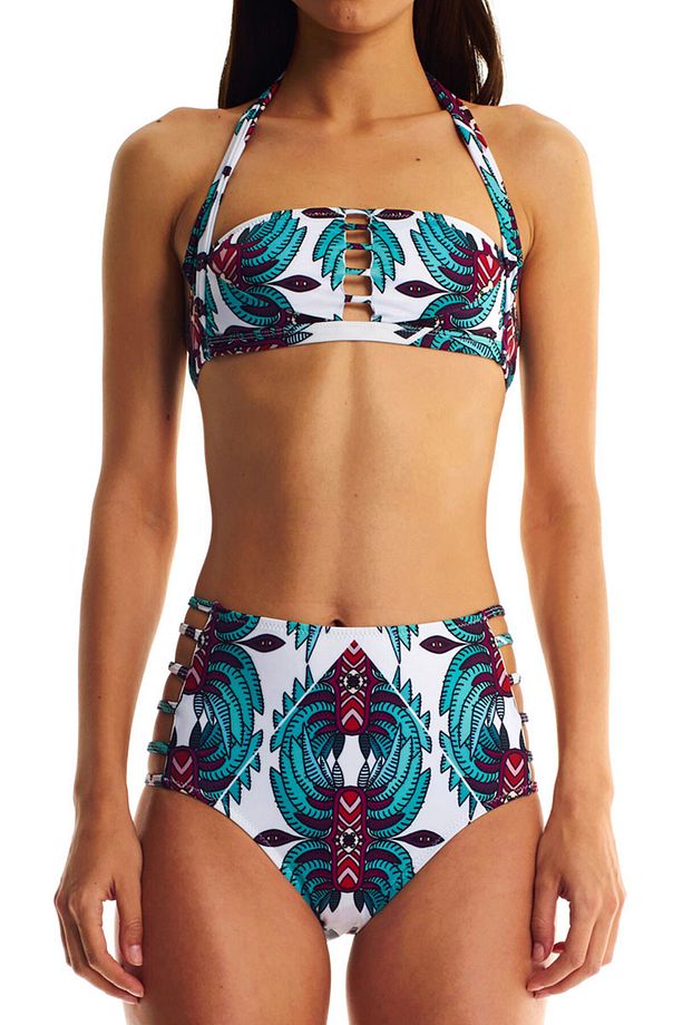 Ivy Whıte Yüksek Belli Bağcıklı Bikini - 1
