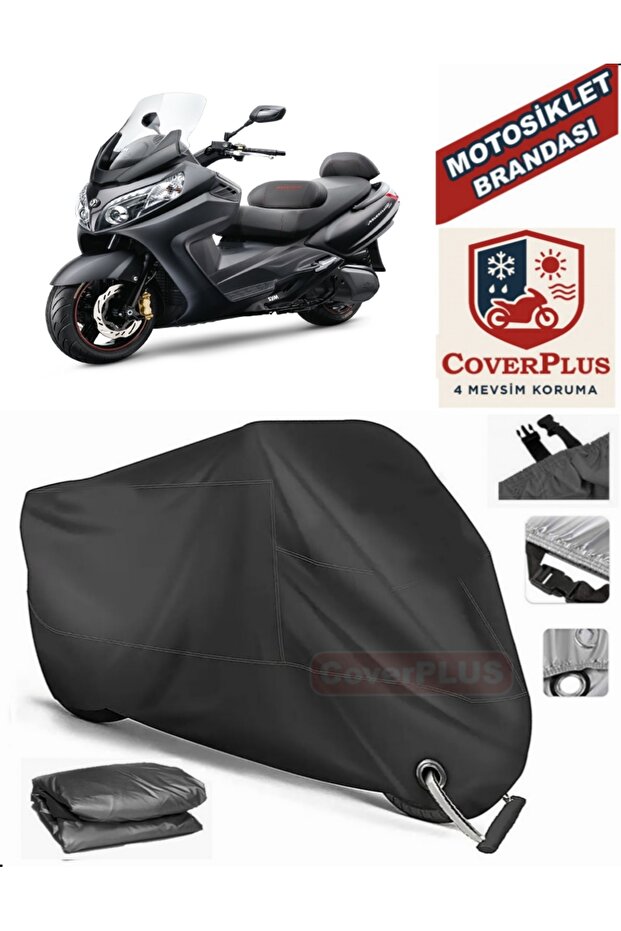 Black Lock Compatible Sym Maxsym 600I Abs Motor Tarpaulin Motorcycle Tarpaulin Cover Tent