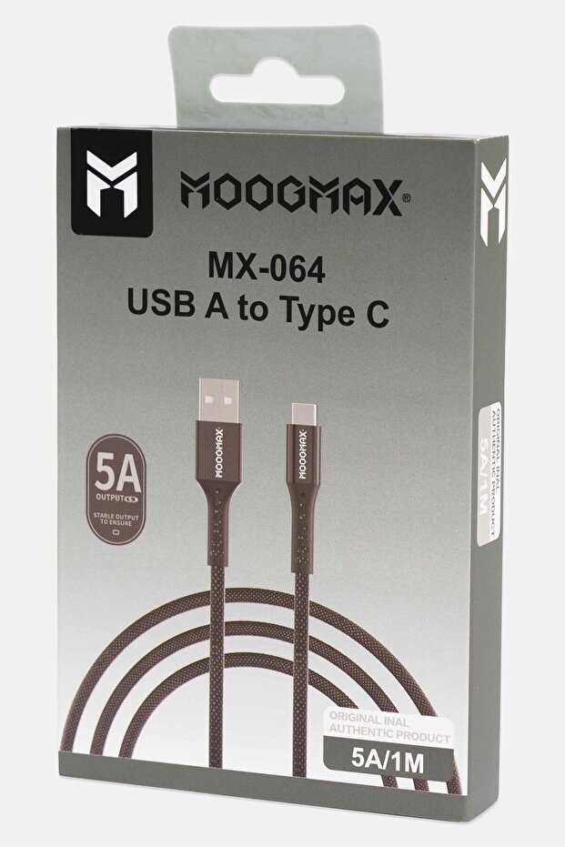 كابل USB من القماش من النوع C MX064، أسود - 3