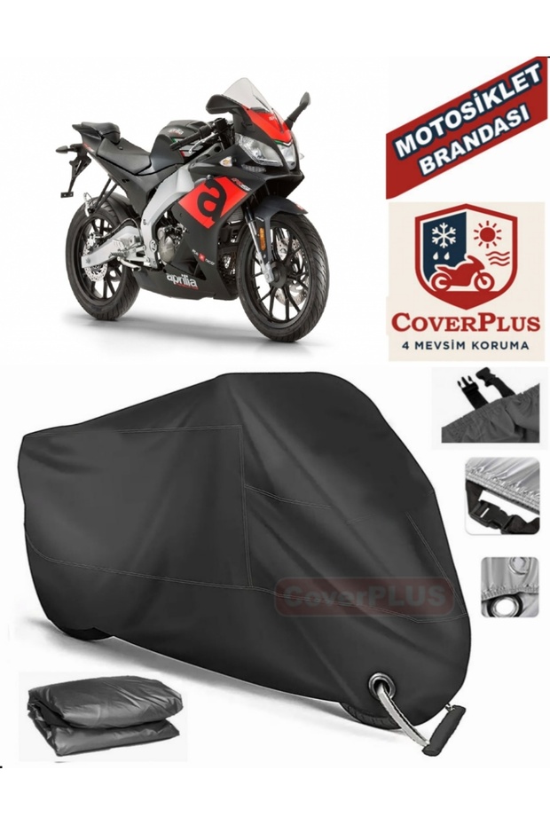 Black Lock Compatible Aprilia Rs 125 Motor Tarpaulin Motorcycle Tarpaulin Cover Tent