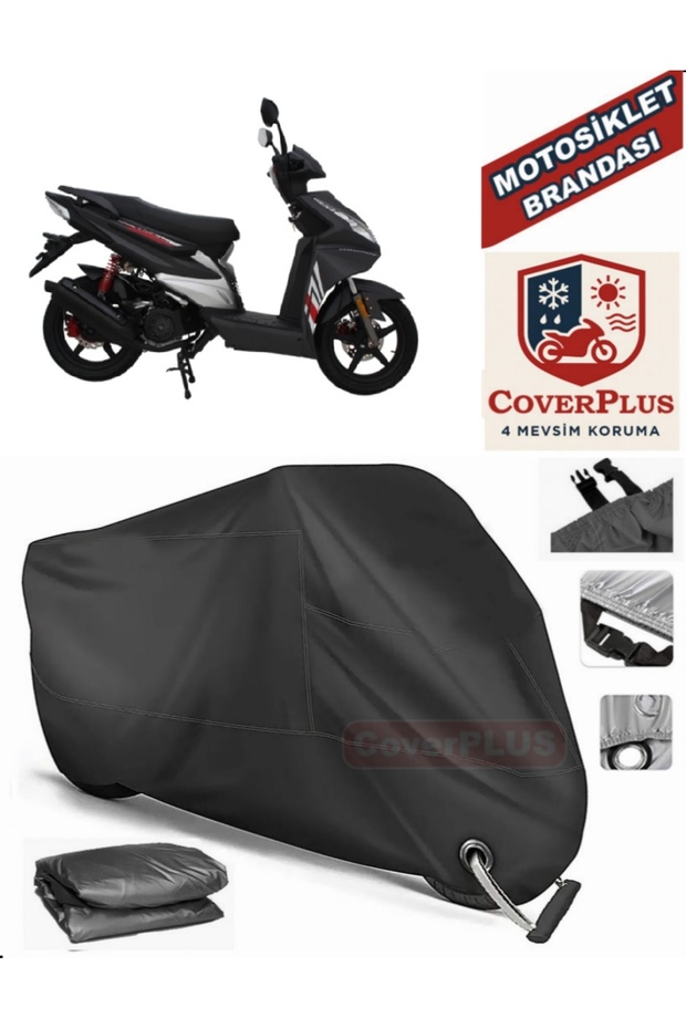 Black Lock Compatible Mondial 100 Ardor Engine Tarpaulin Motorcycle Tarpaulin Cover Tent