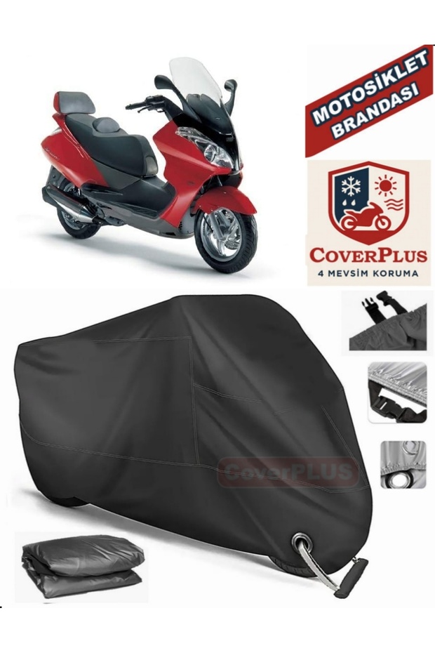 Black Lock Compatible Aprilia Atlantic 200 Motor Tarpaulin Motorcycle Tarpaulin Cover Tent
