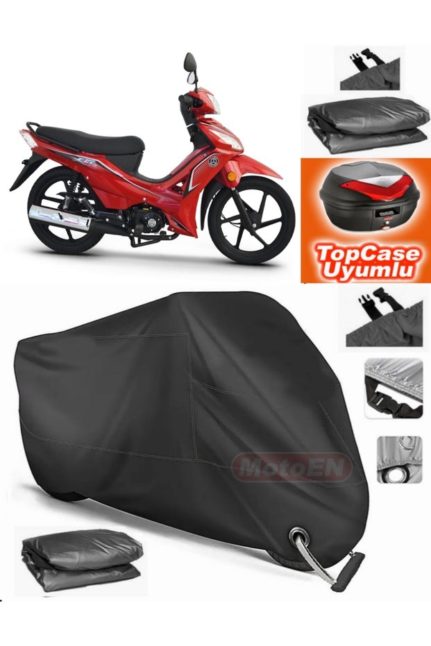 Black Lock Compatible Kuba Ege 50 Tarpaulin Topcase Back Bag Compatible Motor Tarpaulin