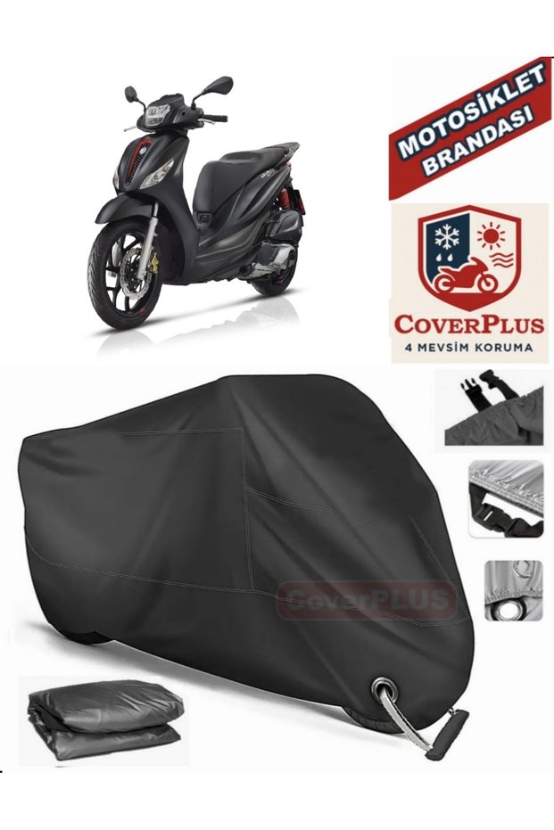Black Lock Compatible Piaggio Medley S 150 Motor Tarpaulin Motorcycle Tarpaulin Cover Tent