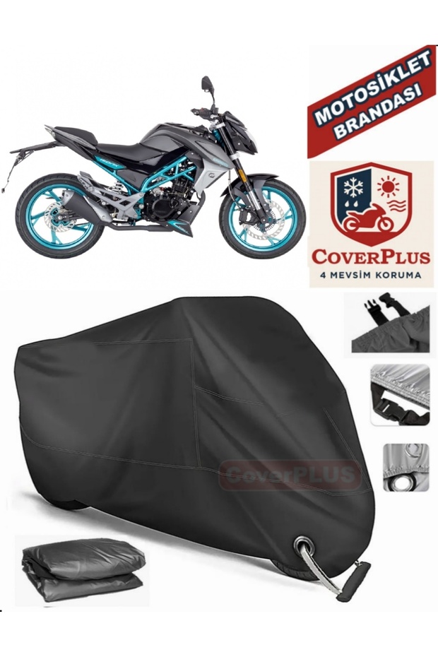 Black Lock Compatible Cf Moto 150Nk Motor Tarpaulin Motorcycle Tarpaulin Cover Tent
