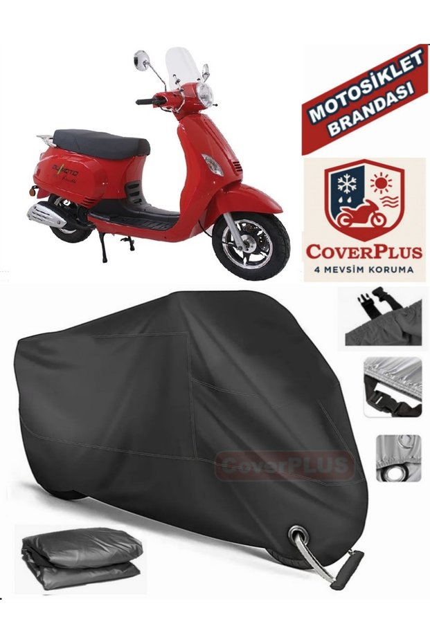 Black Lock Compatible Bumoto/Jinling Monetti 150Cc Engine Tarpaulin Motorcycle Tarpaulin Cover Tent