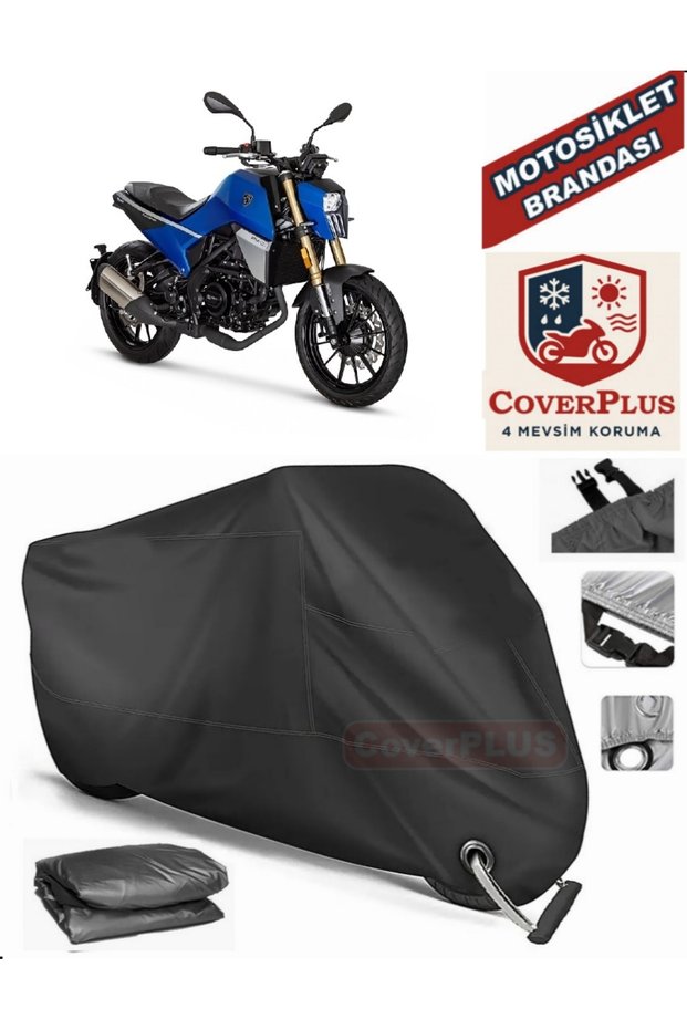 Black Lock Compatible Peugeot Pm-01 125 Engine Tarpaulin Motorcycle Tarpaulin Cover Tent