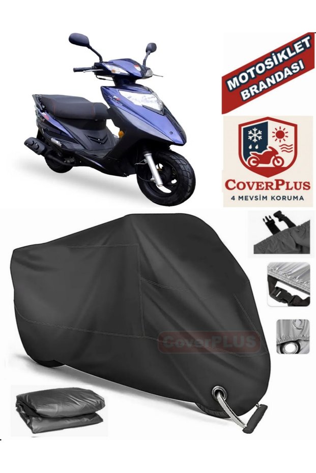 Black Lock Compatible Stmax Lindy 50 Motor Tarpaulin Motorcycle Tarpaulin Cover Tent