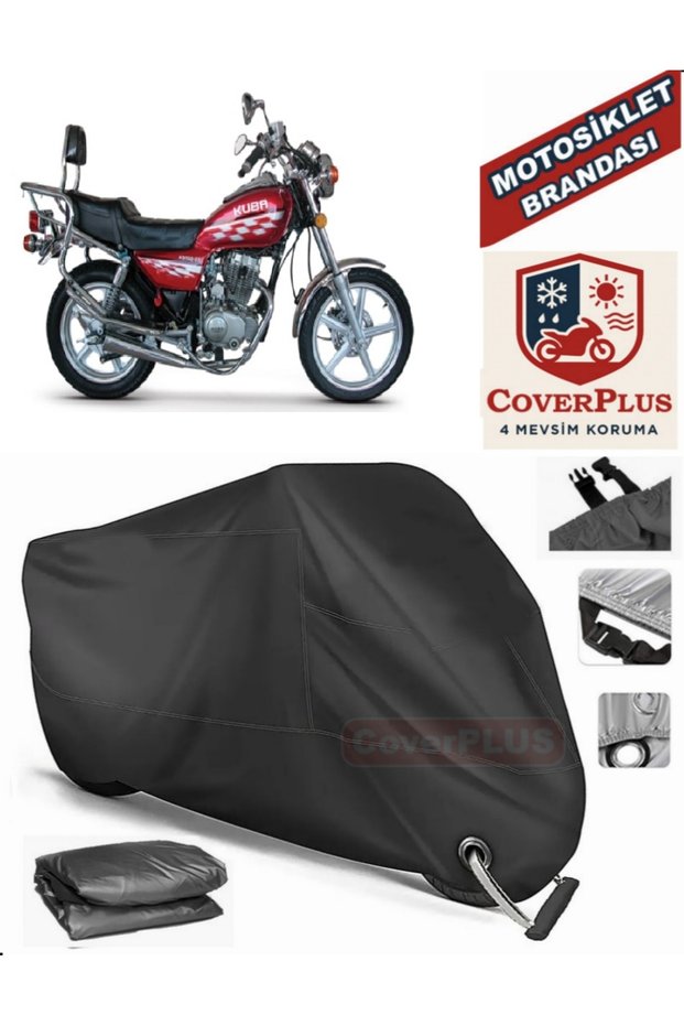 Black Lock Compatible Kuba Kb150-9 Motor Tarpaulin Motorcycle Tarpaulin Cover Tent