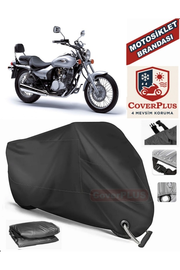 Black Lock Compatible Kawasaki El 125 Motor Tarpaulin Motorcycle Tarpaulin Cover Tent