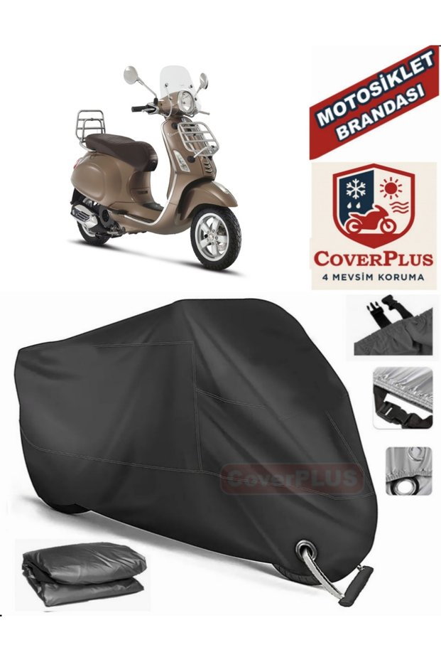 Black Lock Compatible Vespa Primavera 50 Touring Motor Tarpaulin Motorcycle Tarpaulin Cover Tent