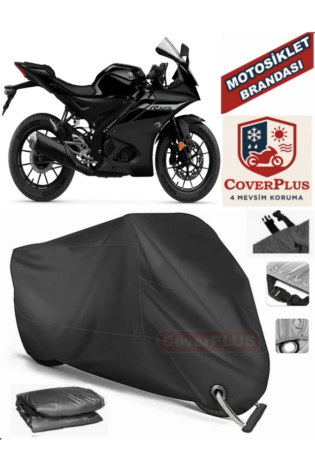 Black Lock Compatible Yamaha Yzf R125 Motor Tarpaulin Motorcycle Tarpaulin Cover Tent