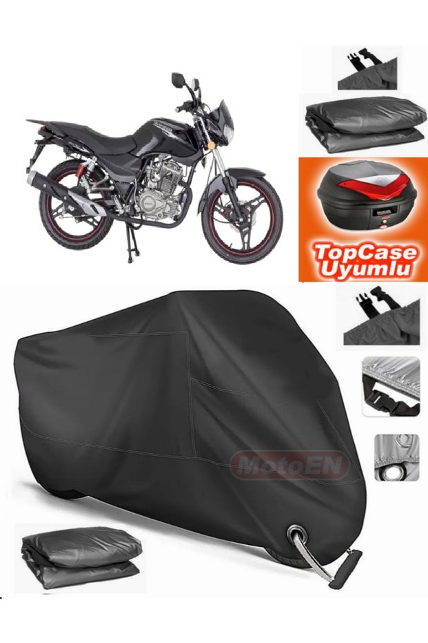 Black Lock Compatible Mondial 150 Mh Drift Tarpaulin Topcase Rear Bag Compatible Motor Tarpaulin