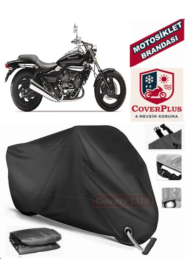 Black Lock Compatible Kawasaki El 250 Motor Tarpaulin Motorcycle Tarpaulin Cover Tent