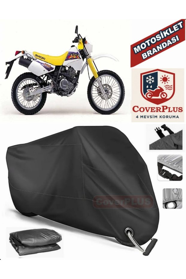 Black Lock Compatible Suzuki Dr350 Motor Tarpaulin Motorcycle Tarpaulin Cover Tent