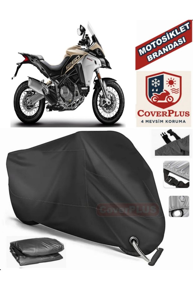 Black Lock Compatible Ducati Multistrada 1200 Enduro Motor Tarpaulin Motorcycle Tarpaulin Cover Tent