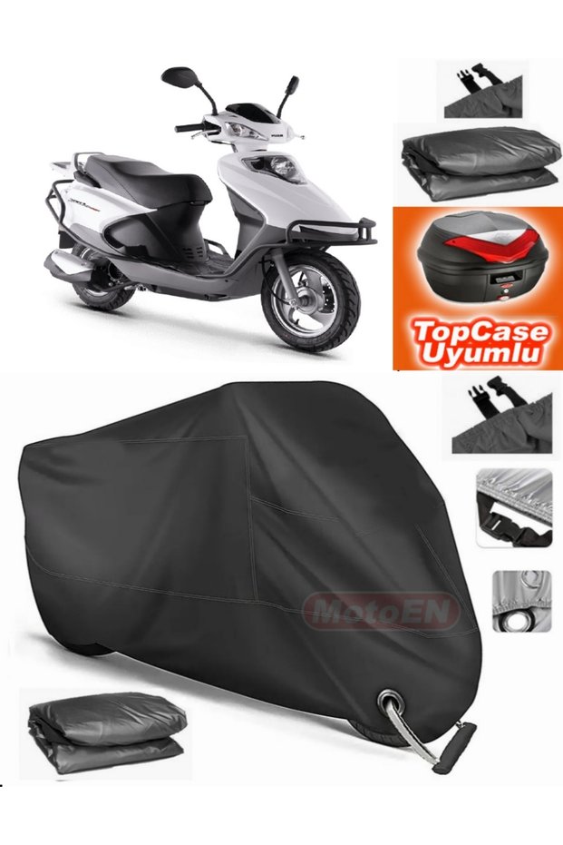 Black Lock Compatible Kuba Rocca 100 Max Tarpaulin Topcase Rear Bag Compatible Motor Tarpaulin