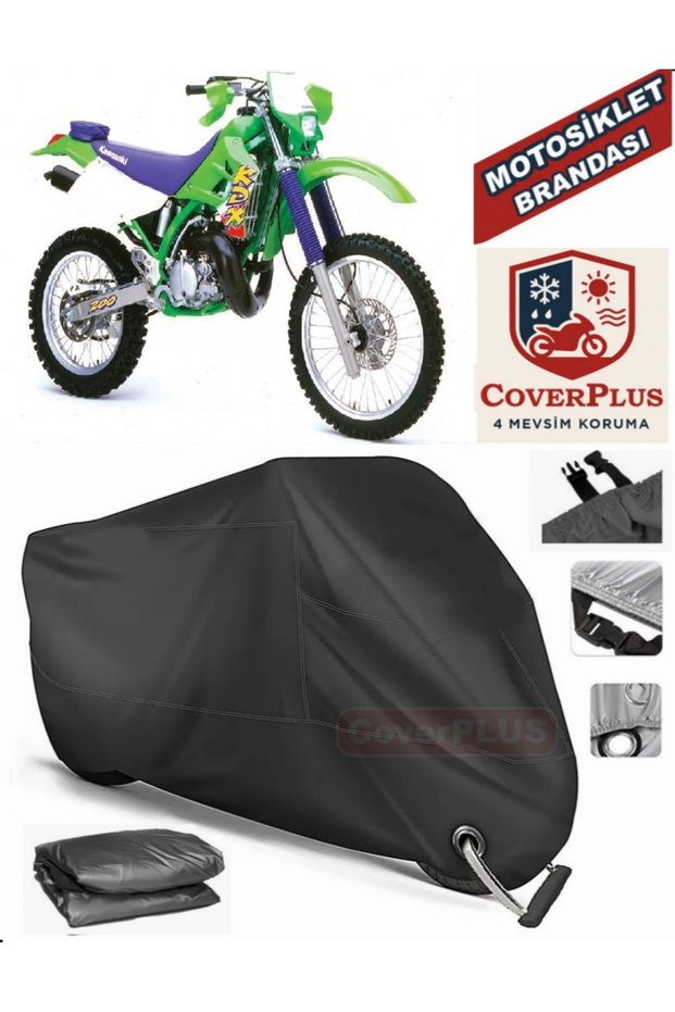 Black Lock Compatible Kawasaki Kdx 200 Motor Tarpaulin Motorcycle Tarpaulin Cover Tent