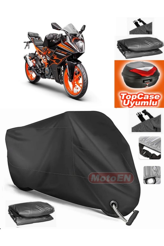 Black Lock Compatible Ktm 250 Rc Abs Tarpaulin Topcase Rear Bag Compatible Motor Tarpaulin