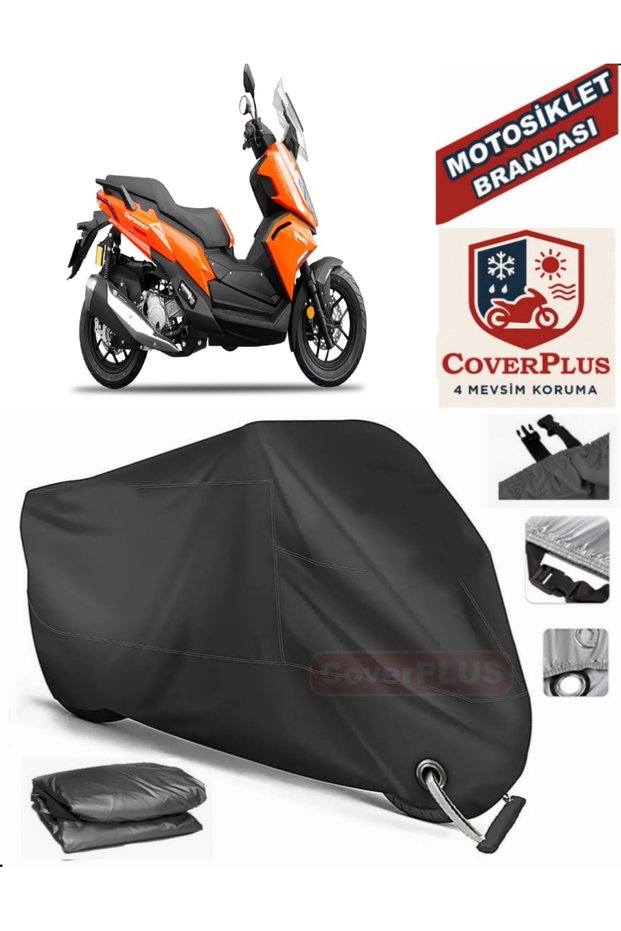 Black Lock Compatible Yuki Defender Maxi Adv Motor Tarpaulin Motorcycle Tarpaulin Cover Tent