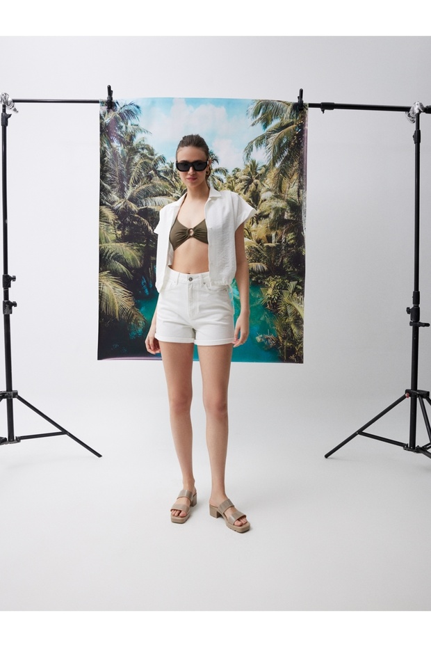 Regular Fit Kadın Şort - 4