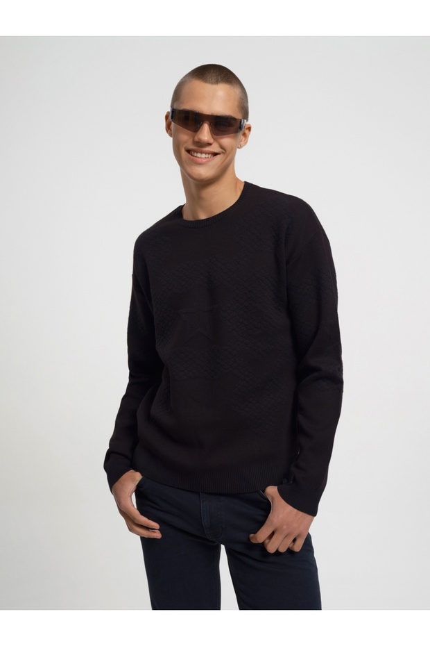 Oversize Fit Erkek Kazak - 1