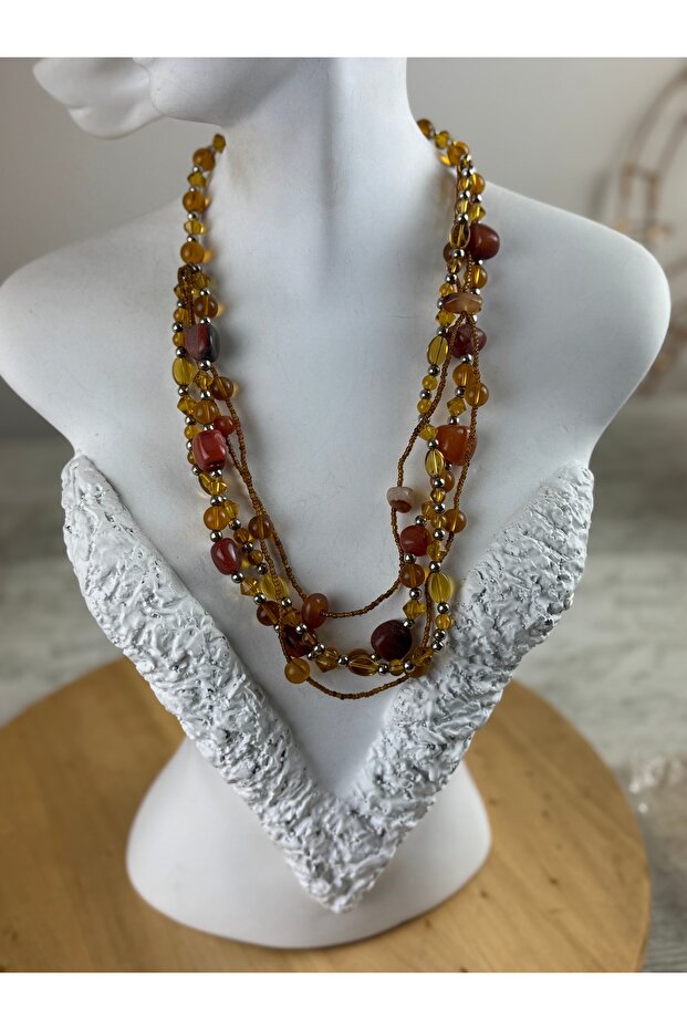 Akik taşlı kolye - 4