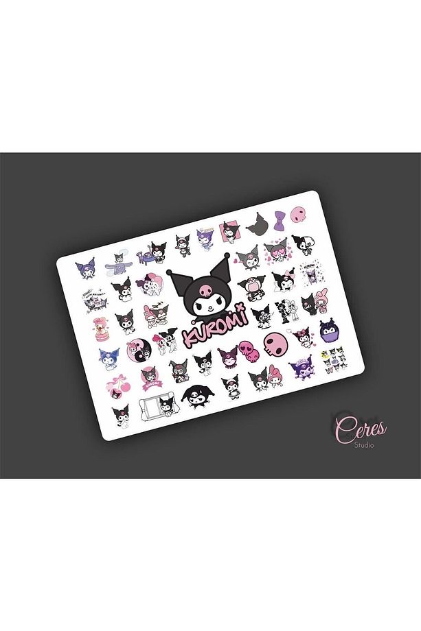 Kuromi Sticker Etiket Tek Sayfa 43 Adet Etiket ( Planlayıcı Bullet Journal Için Uygundur.) - 1