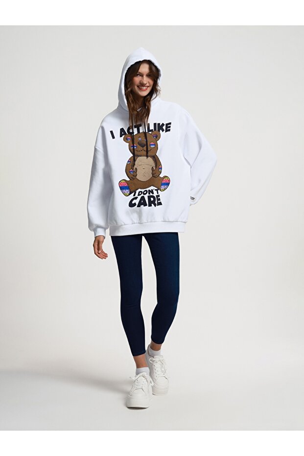 Oversize Kadın Sweatshirt - 2