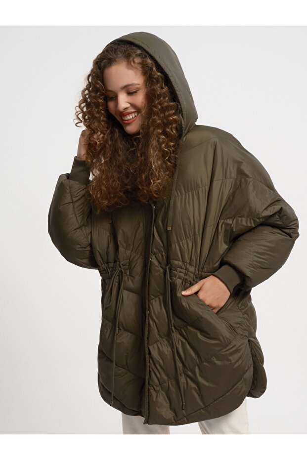 Oversize Fit Kadın Mont - 1