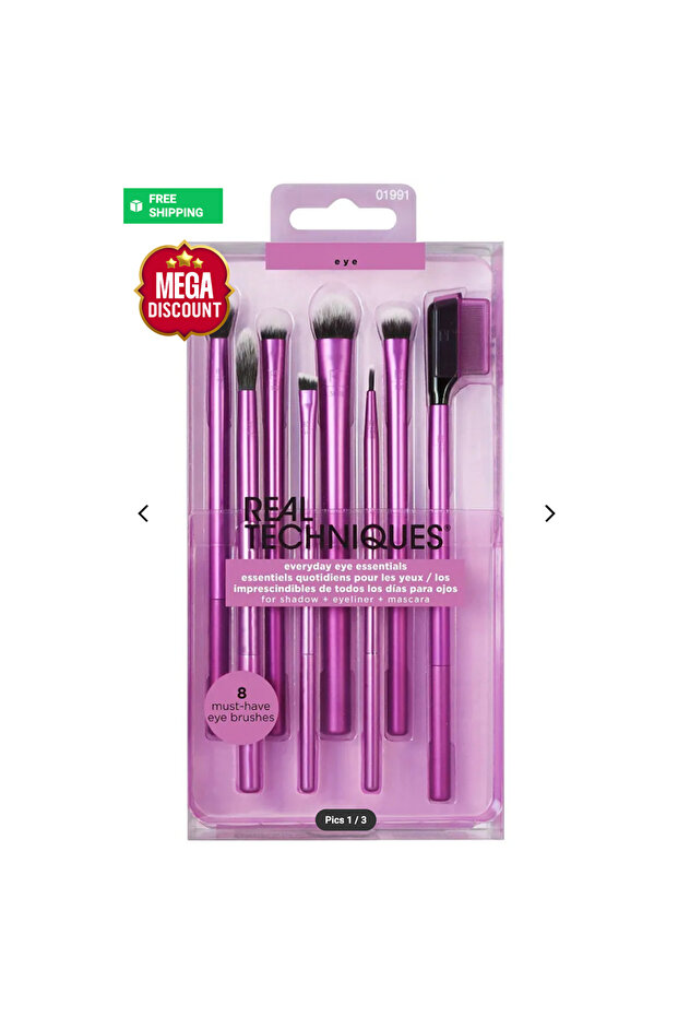 Everyday Eye Essentials Eye Makeup Kit 8 Pieces Makeup Brushes Set - 1