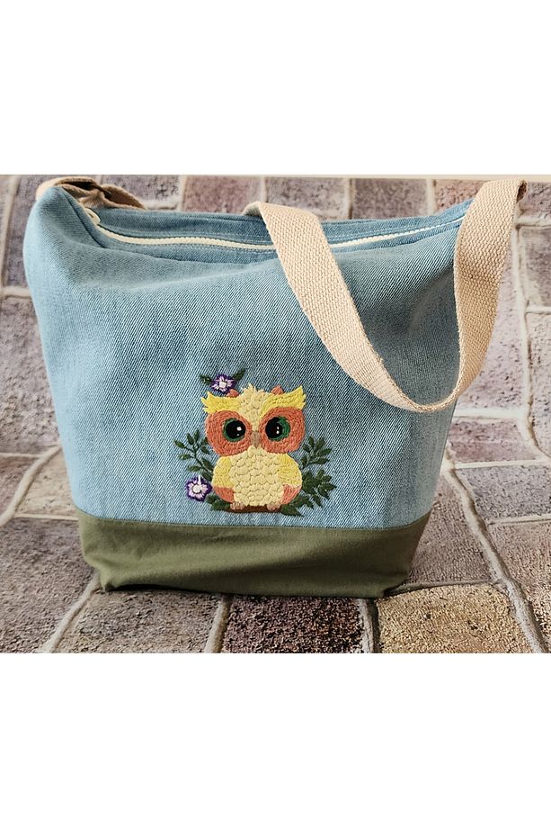 Nakış Detaylı, Kot Çanta %100 Handmade - 1